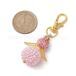 Decorazioni pendenti con perline di vetro d'angelo&nbsp;HJEW-MZ00088-05