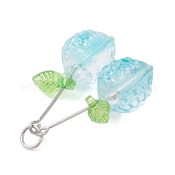 Transparent lackiert Glas-Anhänger&nbsp;PALLOY-JF04540