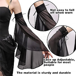 Manchettes en mousseline pour femme&nbsp;AJEW-WH0314-397A