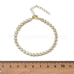Armbänder aus Messing mit pavébesetzten Zirkonia-Steine&nbsp;KK-CBA6980-17G-B
