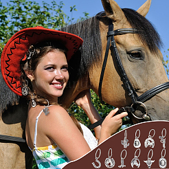 80 ciondolo in lega in stile tibetano con tema cowboy occidentale&nbsp;FIND-PH0020-71