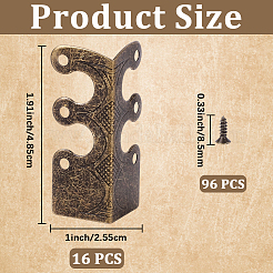 16 pièce de protection d'angle en fer&nbsp;IFIN-CP0002-99AB