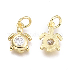 Pendentifs avec zircon cubiques à micro-pavés en laiton&nbsp;KK-P187-12C-G