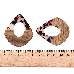 Pendenti in resina trasparente e legno di noce&nbsp;RESI-T057-07B