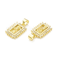 Ciondoli in ottone con placcatura a cremagliera con micro pavé di zirconi chiari&nbsp;KK-C011-40G