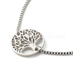 Braccialetti regolabili con cursore albero della vita anti-ossidazione per uomo e donna&nbsp;BJEW-JB06688-01