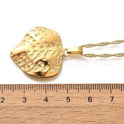 Colliers chaîne et pendentif en acier inoxydable 304 pour femmes&nbsp;LS-STAS-Z108-01G-03