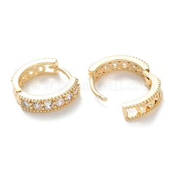 Messing Micro Pave klare Zirkonia Creolen&nbsp;EJEW-C121-07G