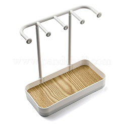 Espositore per gioielli in plastica con vassoio in legno&nbsp;AJEW-Z032-02B