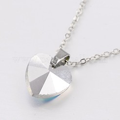 Coeur électrodéposée pendentifs en verre&nbsp;NJEW-JN01390