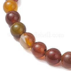 Pulseras elásticas con cuentas de ágata natural en bandas&nbsp;BJEW-JB13406