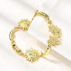 Messing Link Armbänder für Frauen&nbsp;LS-BJEW-C118-01G