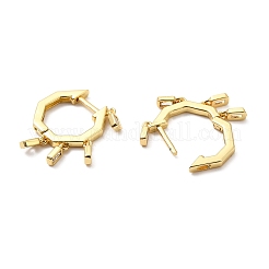Aretes de aro colgantes rectangulares con circonita cúbica&nbsp;EJEW-Z019-03D-G
