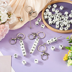 DIY-Sets zur Herstellung von Schlüsselanhängern aus Edelstahl mit Perlen&nbsp;KEYC-TA0001-63