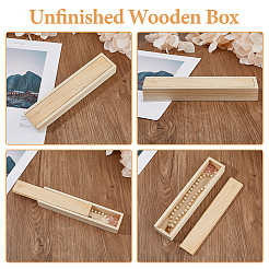 Scatola regalo rettangolare in legno non finito&nbsp;CON-WH0094-38B