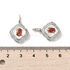 Pendentifs avec zircon cubiques à micro-pavés en laiton&nbsp;KK-P260-20P
