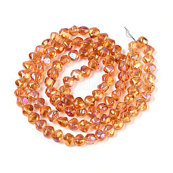 Chapelets de perles en verre transparent électrolytique&nbsp;EGLA-N017-05A-A04