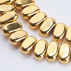 Chapelets de perles en hématite synthétique sans magnétiques&nbsp;G-J382-4x8x2mm-B03