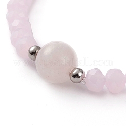 Perles de verre à facettes bracelets extensibles&nbsp;BJEW-JB05887-01