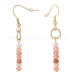 Pendientes de jade natural de Malasia teñidos cuelgan pendientes&nbsp;EJEW-JE04709-05