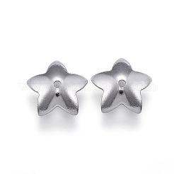 Tappi per perline a forma di fiore in acciaio inossidabile 304 anti-appannamento&nbsp;LS-STAS-G124-28P