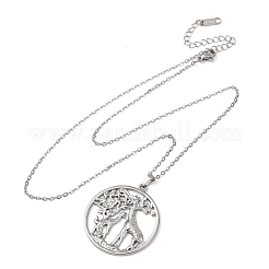 Collane con ciondolo a catena in acciaio inossidabile 304 per uomo e donna&nbsp;NJEW-K308-03D-P