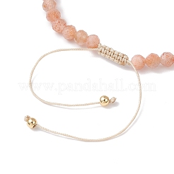 Bracelets tressés en perles de pierres précieuses naturelles mélangées pour femmes&nbsp;BJEW-JB12211