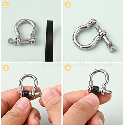 D-Ring-Ankerschäkel aus Aluminium&nbsp;X-PALLOY-L169-08