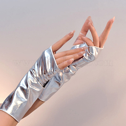 Fingerlose Handschuhe aus PU-Leder&nbsp;AJEW-WH20018-116B
