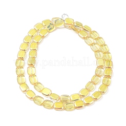Brins de perles de verre de galvanoplastie transparentes&nbsp;EGLA-P049-02A-HP04