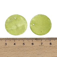 Colgantes de concha de capiz natural pintados con aerosol&nbsp;SHEL-C010-12A