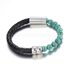 Bracciali cordone pelle microfibra&nbsp;BJEW-G532-24C