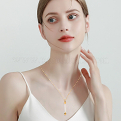 2 collier pendentif bouteille en verre vide en forme de colonne de 2 couleurs&nbsp;NJEW-DR00013