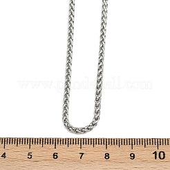 Collane unisex con catene a grano in acciaio inossidabile 304&nbsp;NJEW-K395-01B-P