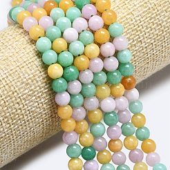 Chapelets de perles en jade de malaisie naturelle&nbsp;G-L645-A01-4mm-34