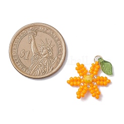 Blumenanhänger aus Glasperlen&nbsp;PALLOY-TA00345-02