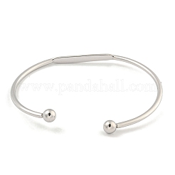 Bracciali a polsino in acciaio inossidabile 304 anti-ossidazione&nbsp;BJEW-P331-03P