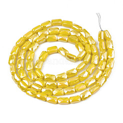 Chapelets de perles en verre opaque de couleur unie&nbsp;EGLA-N002-25-B04