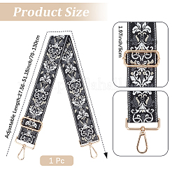 Sangles de sac réglables brodées en coton de style ethnique&nbsp;FIND-CN0002-37A