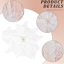 Polyester mit Kunststoff-Imitationsperlen-Stickerei DIY-Zubehör&nbsp;DIY-WH20010-34A
