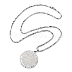 201 Halsketten mit Strassanhängern aus Edelstahl für Damen&nbsp;LS-NJEW-U021-08P