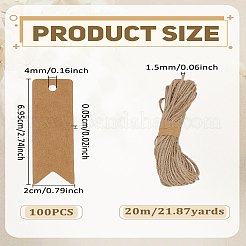 100 Stück leere Geschenkanhänger aus Kraftpapier&nbsp;CDIS-LP0001-29