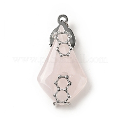 Colgantes naturales de cuarzo rosa&nbsp;G-C246-05P