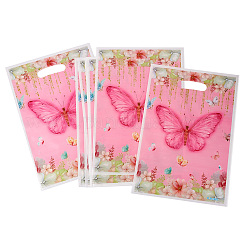 10 Stück rechteckige Geschenktüten aus Papier mit Schmetterlingsmuster&nbsp;CARB-TAC0002-04