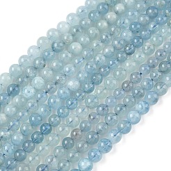 Natürliche Aquamarin Perlen Stränge&nbsp;G-D327-B01-6mm