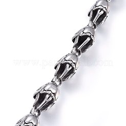 Bracciali retrò in acciaio inossidabile 304&nbsp;BJEW-L631-10AS