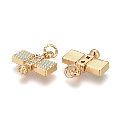 Ciondoli in ottone zirconi chiari micro pavé&nbsp;KK-F821-35G