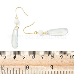 Galvanisierte 304 Edelstahl-Ohrhänger mit Kristallen&nbsp;EJEW-Z129-21G-02