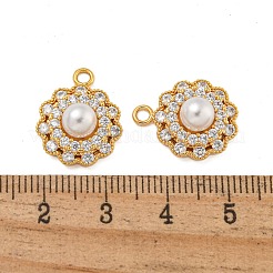 Pendentifs avec zircon cubiques à micro-pavés en laiton&nbsp;KK-U036-06G