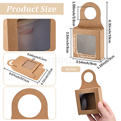 27 boîte cadeau à suspendre en papier kraft carré&nbsp;CON-CN0001-32